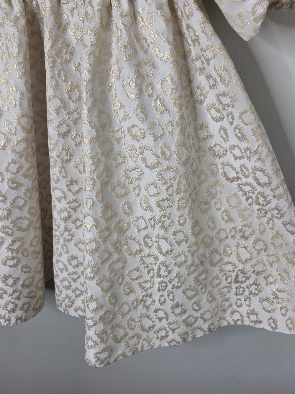 Lilly Pulitzer Calyssa 3/4 Sleeve Gold Dazzle Leopard Dress - Picture 6 of 10